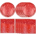 thumbnail image 1 of ZEN 40PCS Red Birthday Decorations Happy Birthday Table Decorations Red Diamond Party Supplies Paper Plates and Napkins for Boys Girls Birthday Party Supplies Serves 20, 1 of 12