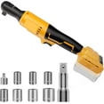 thumbnail image 1 of ZEN Electric Ratchet 3/8" for Dewalt 20V Battery,500 RPM Brushless Cordless Ratchet,75 Ft-lbs Electric Ratchet Wrench,7 Sockets, 1/4" Adapter, 3" Extension Bar（Tool only）, 1 of 6