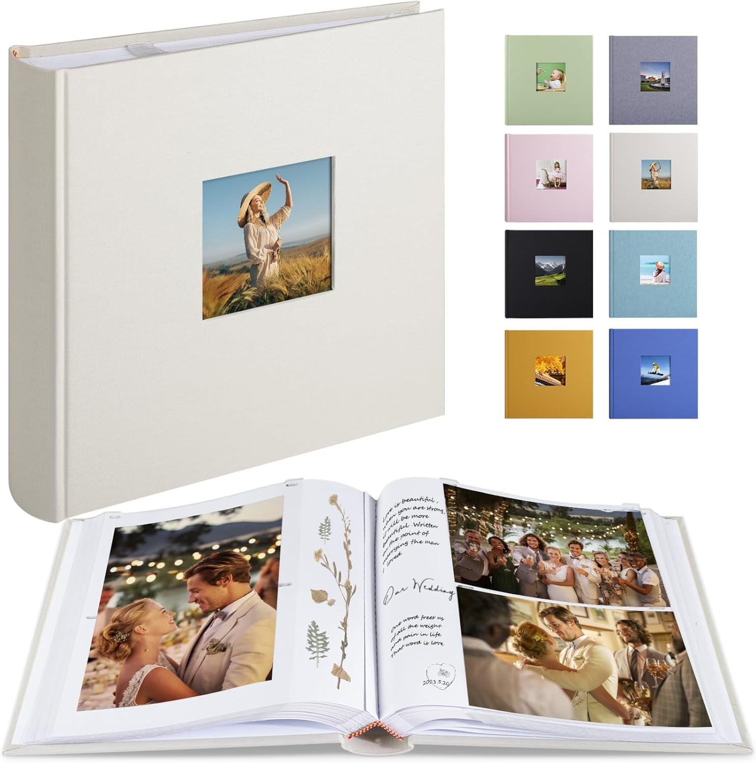 ZEN Photo Album with Writing Space 50 Pages 4x6 Photos Hold 200 or 5x7 ...