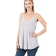 thumbnail image 1 of (ZENANA) Front-Back Reversible (Vneck-ScoopNeck Reversible) Spaghetti Cami, 1 of 5