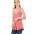 thumbnail image 1 of (ZENANA) Front-Back Reversible (Vneck-ScoopNeck Reversible) Spaghetti Cami, 1 of 5