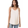 thumbnail image 1 of (ZENANA) Front-Back Reversible (Vneck-ScoopNeck Reversible) Spaghetti Cami, 1 of 5