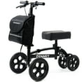 thumbnail interactive-video image 1 of ZENART All-terrain Knee Scooter Foldable Walker for Foot Injuries Adult Crutch Alternative,Black, 1 of 8