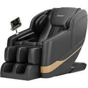 ZENART Full Body Massage Chair Recliner with Zero Gravity, Heating, Bluetooth Speaker, Airbags, Foot Roller, for Home Office, Black