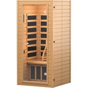 ZENART Infrared Sauna Room, Wooden 1 Person Indoor Home Spa Sauna with Bluetooth, LCD Control Panel