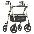 thumbnail image 1 of ZENART Mobility Rollator Walker for Seniors Adult with Adjustable Seat and 10" Wheels, Champagne Gold, 1 of 8