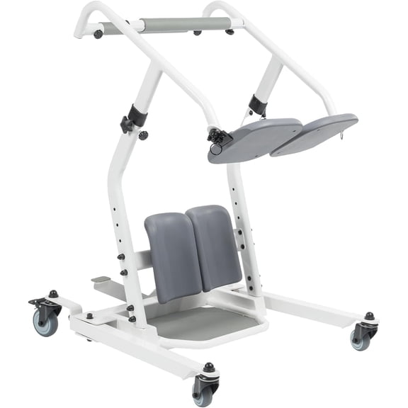 ZENART Sit to Stand Lift, Stand Assist Lift for Elderly, Patient Lift Chair Transport Unit for Home Care, Adjustable seat Height and Base, 400LBs Weight Capacity