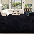 thumbnail image 1 of ZENELESS 10'x14' Black Plush Shaggy Rug,Extra Large Soft Indoor Modern Fluffy Carpet for Stylish Home Decor, 1 of 8