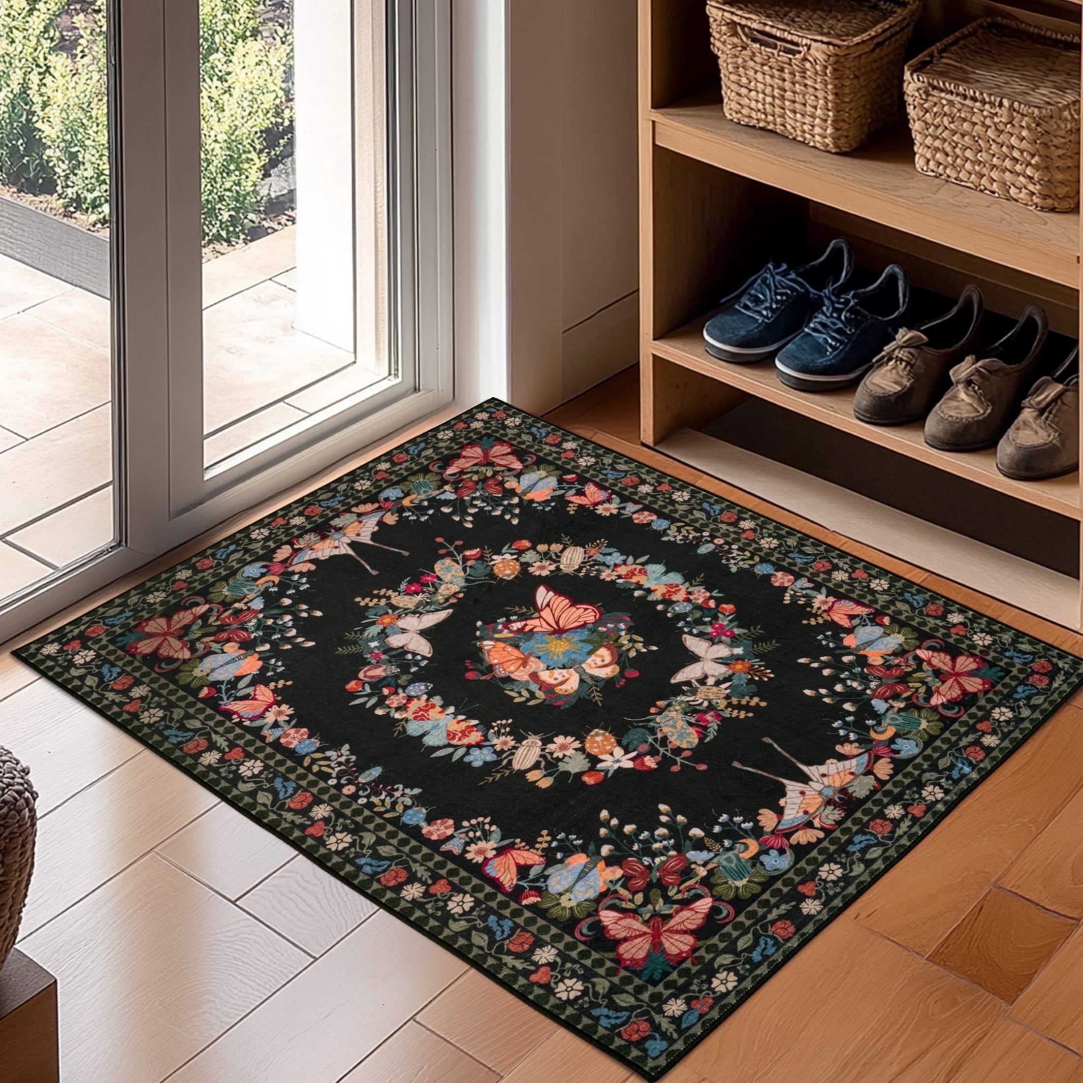 ZENELESS 3x5ft Washable Area Rugs,Low Pile Non Slip Carpet, Modern ...