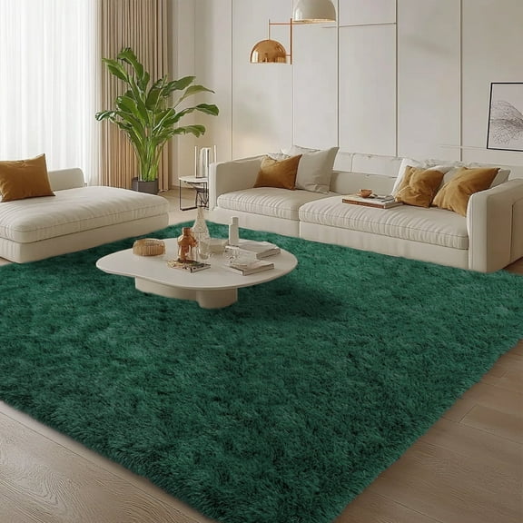 ZENELESS 6'x9' Area Rugs for Living Room,Large Fluffy Rugs Indoor Shaggy Carpet for Bedroom Green