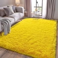 thumbnail image 1 of ZENELESS 6x9 Non-Slip Fluffy Rug, Large Fuzzy Area Rug for Living Room, Kids Room, Bedroom,Yellow Cozy Carpet Indoor, 1 of 8