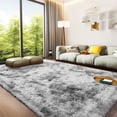 thumbnail image 1 of ZENELESS 8'x10' Big Area Rugs Indoor Fluffy Rugs for Living Room Bedroom Modern Carpet Home Decor,Tie-dye Grey, 1 of 8