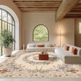 thumbnail image 1 of ZENELESS 8x10ft Large Washable Area Rugs, Soft Low Pile Print Rugs,Machine Washable Carpet for Living Room Dining Room Bedroom Den Nursery Apricot, 1 of 9