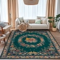 thumbnail image 1 of ZENELESS Area Rugs for Living Room,5x7ft Machine Washable Non Slip Modern Rugs for Home decor Living Room Dining Room Bedroom Den Nursery Dark Green, 1 of 10
