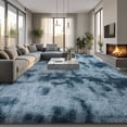 thumbnail image 1 of ZENELESS Extra Large Fluffy Rugs for Living Room,9x12ft Shag Rug Rectangular Carpets for High Traffic Areas in Living Room, Bedroom (Tie-dye Blue and Gray), 1 of 9