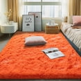 thumbnail image 1 of ZENELESS Fluffy Area Rugs for Living Room,4x6 Shag Rectangular Carpets for Bedroom Orange, 1 of 8