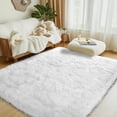 thumbnail image 1 of ZENELESS Fluffy Area Rugs for Living Room,4x6 Shag Rectangular Carpets for Bedroom White, 1 of 6