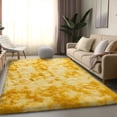 thumbnail image 1 of ZENELESS Indoor Fluffy Rug,5x7 Tie-Dye Yellow Fuzzy Non-Slip Carpets for Living Room Bedroom Home Decor, 1 of 7
