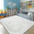thumbnail image 1 of ZENELESS Indoor Fluffy Rug,5x7 White Fuzzy Non-Slip Carpets for Living Room Bedroom Home Decor, 1 of 6
