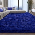 thumbnail image 1 of ZENELESS Large Fluffy Area Rugs for Living Room,8x10 Shag Rectangular Carpets for Bedroom, Blue, 1 of 6