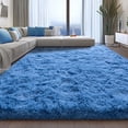 thumbnail image 1 of ZENELESS Large Fluffy Area Rugs for Living Room,8x10 Shag Rectangular Carpets for Bedroom, Cobalt Blue, 1 of 7