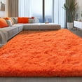 thumbnail image 1 of ZENELESS Large Fluffy Area Rugs for Living Room,8x10 Shag Rectangular Carpets for Bedroom, Orange, 1 of 7