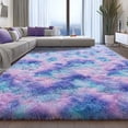 thumbnail image 1 of ZENELESS Large Fluffy Area Rugs for Living Room,8x10 Shag Rectangular Carpets for Bedroom, Tie-Dye Blue Rainbow, 1 of 7