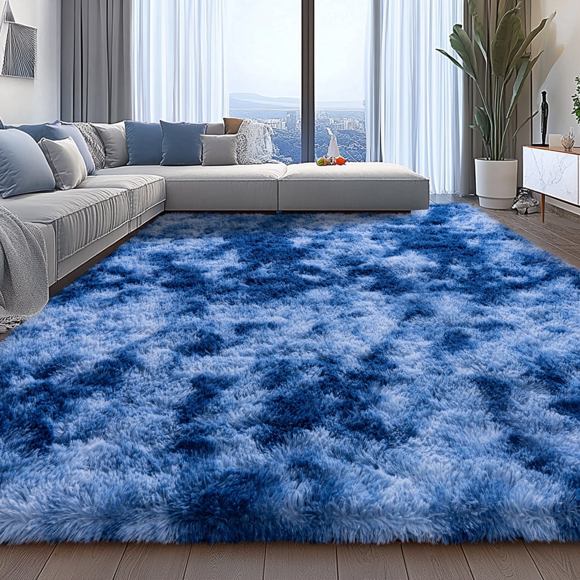ZENELESS Large Fluffy Area Rugs for Living Room,8x10 Shag Rectangular ...