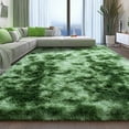 thumbnail image 1 of ZENELESS Large Fluffy Area Rugs for Living Room,8x10 Shag Rectangular Carpets for Bedroom, Tie-Dye Dark Green, 1 of 7