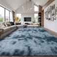 thumbnail image 1 of ZENELESS Large Fluffy Rugs for Living Room,8x10ft Rectangular Shag Rug Carpets for Living Room Bedroom Nursery Tie-dye Blue&Gray, 1 of 9