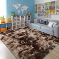 thumbnail image 1 of ZENELESS Large Fluffy Rugs for Living Room,8x10ft Rectangular Shag Rug Carpets for Living Room Bedroom Nursery Tie-dye Brown, 1 of 8