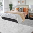 thumbnail image 1 of ZENELESS Large Fluffy Rugs for Living Room,8x10ft Rectangular Shag Rug Carpets for Living Room Bedroom Nursery White, 1 of 7