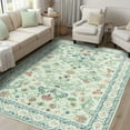 thumbnail image 1 of ZENELESS Machine Washable Rug, 6x9 Foldable Non-Slip Traditional Style Carpet for Living Room Dining Room Bedroom Kitchen Home Office Nursery,Apricot, 1 of 10