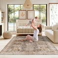 thumbnail image 1 of ZENELESS Machine Washable Rug for Living Room, 6x9 Light Brown Non Shedding Plush Carpet for Living Room, Bedroom, Dining Room, 1 of 9