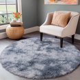 thumbnail image 1 of ZENELESS Round Fluffy Rug for Kids Room,5x5ft Tie-dye Silver Gray Shaggy Bedroom Carpet, Furry Comfy Teepee Mats for Nursery Room,Teen Room,Reading Nook,Home Decor, 1 of 8