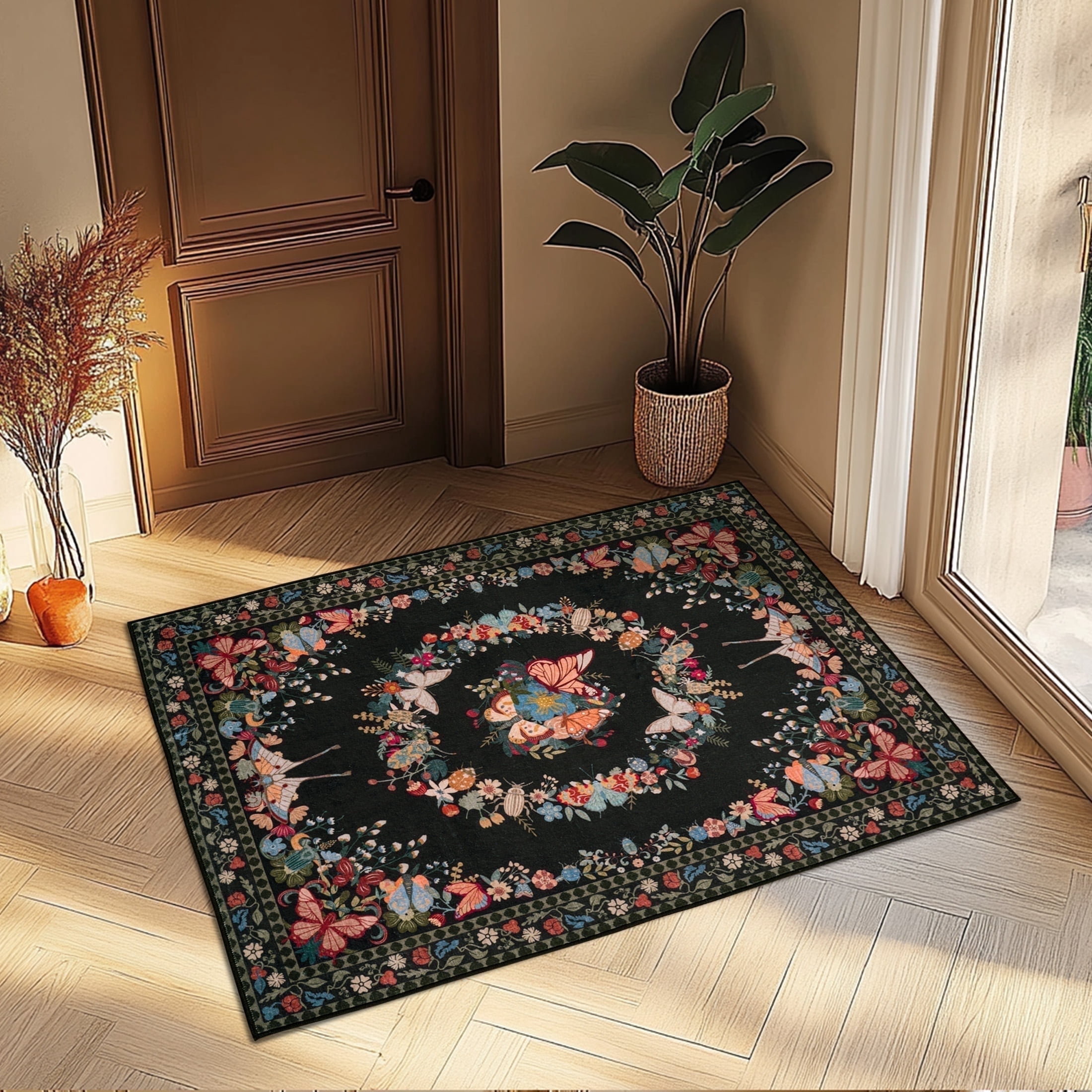 ZENELESS Small Area Rugs,2x3ft Low Pile Anti-slip Carpet for Bedroom ...