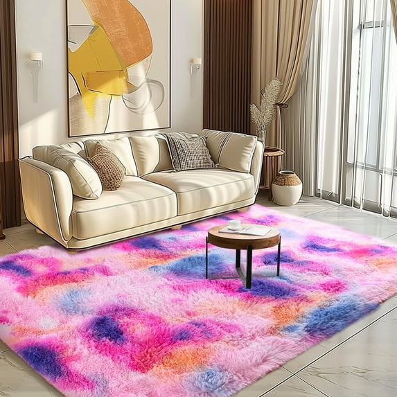 ZENELESS Soft Area Rug Indoor Fluffy Rugs for Living Room Bedroom Carpet Home Decor,8'x10'Muticolor