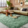 thumbnail image 1 of ZENELESS Solid Shag Collection Rug,5x7ft Matcha Green Fluffy Area Rugs Perfect for Living Room, Dining Room, 1 of 9