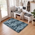 thumbnail image 1 of ZENELESS Ultra Soft Rug for Living Room,3x5ft Non-Slip Shaggy Area Rugs, Plush Fluffy Carpets for Bedroom Kids Room Nursery Home Decor Tie-dye Blue and Gray, 1 of 9