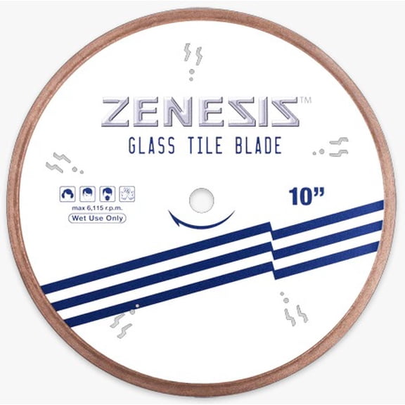 ZENESIS 10 Inch Glass Tile Blade, Premium Wet Cutting Tile Blade for Glass and Hard Porcelain