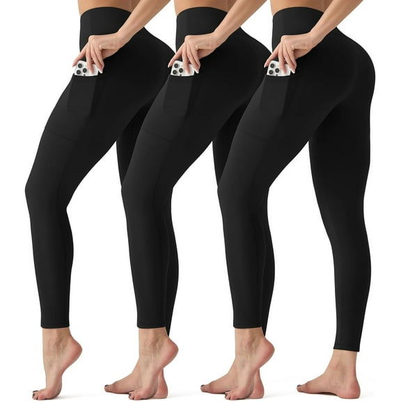 ZENFLEX 3 Pack Leggings with Pockets for Women,Butt Lift High Waisted Tummy Control Workout Yoga Pants Reg & Plus Size