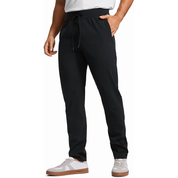 ZENFLEX 4-Way Stretch Athletic Pants for Men 30" Workout Lounge Casual Work Jogger with Zip Pocket