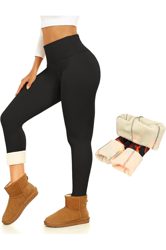 Thick Fleece Lined Leggings -High Waisted Warm Winter Yoga Pants for Women Running Workout Leggings