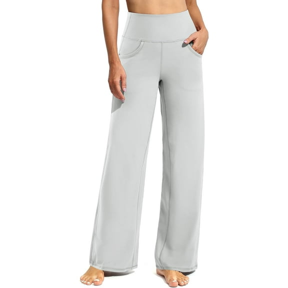 ZENFLEX Wide Leg Pants Woman Yoga Pants with Pockets Stretch Loose Casual Lounge Sweatpants Petite/Regular/Tall