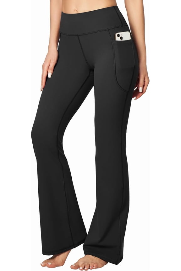 Women's Yoga Pants with Pockets for Women Bootcut Wide Leg Pants for Women High Waisted Workout Pants
