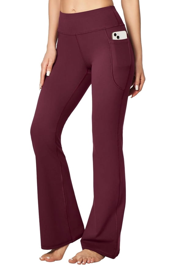 Women's Yoga Pants with Pockets for Women Bootcut Wide Leg Pants for Women High Waisted Workout Pants