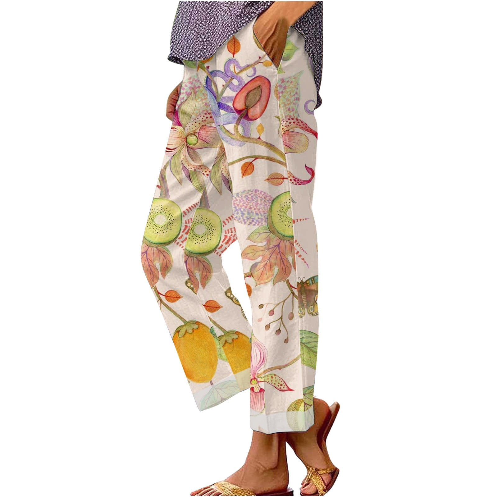 ZENFULYQE 2024 Business Casual Outfits for Women Petite Wide Leg Pants Linen Wear White Pants