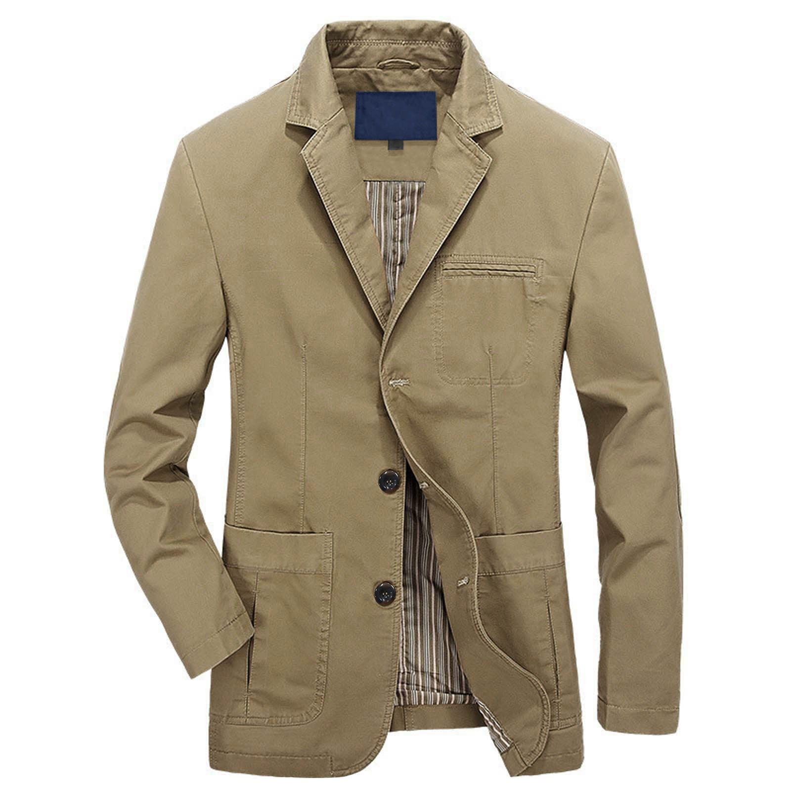 ZENFULYQE Cool Mens Blazers Mens Navy Blue Blazer Big and Tall Man