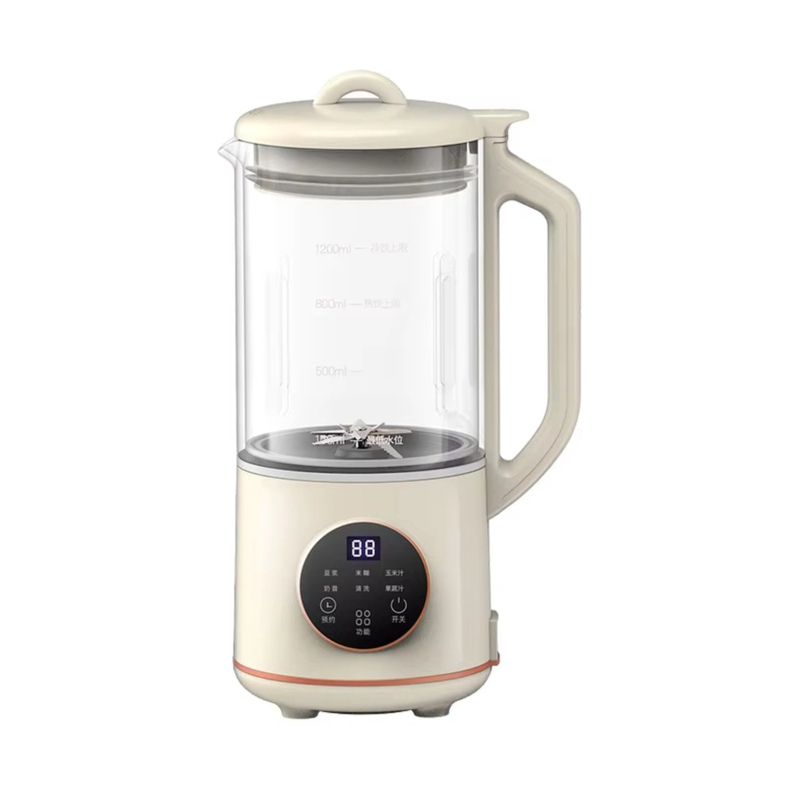 ZENGON Wall-Breaking Blender, Automatic Mini Household Multifunctional Baby Food Processor, No-Filter Mini Soy Milk Maker with Digital Display, for Home, Kitchen, Breakfast, Baby Feeding