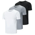 thumbnail image 1 of ZENGVEE Workout Shirts for Men, 3 Pack Mens Crew Neck Casual Gym Shirts Short Sleeve Plain Athletic Moisture Wicking Dry Fit Active T-Shirts, 1 of 5